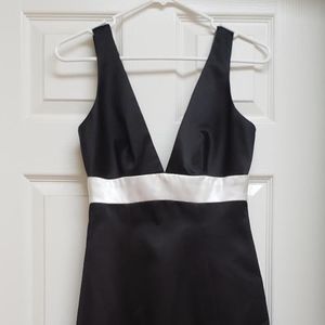 Chic Satin A-Line Black dress
